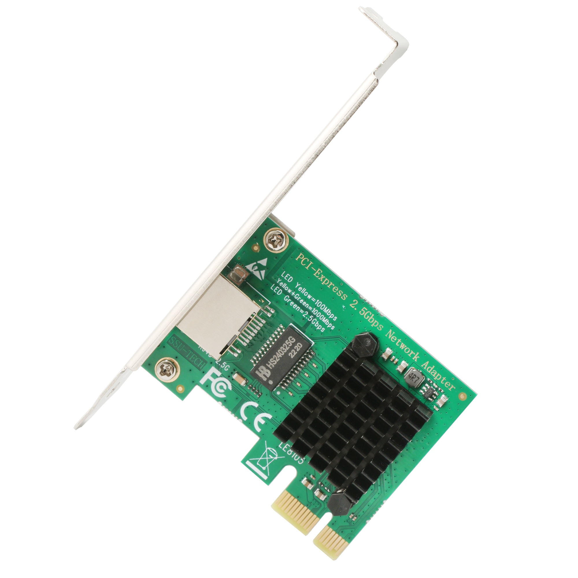 2.5G Base-T Ethernet PCIe Network Card,RTL8125B 2.5G/1G/100Mbps